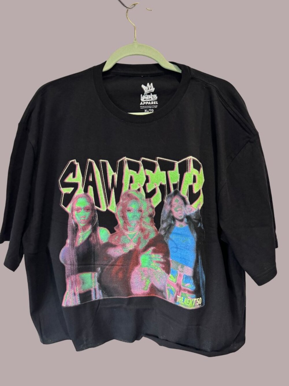 Saweetie Legends Apparel Black Graphic Tee 50th Anniversary Hip Hop XL